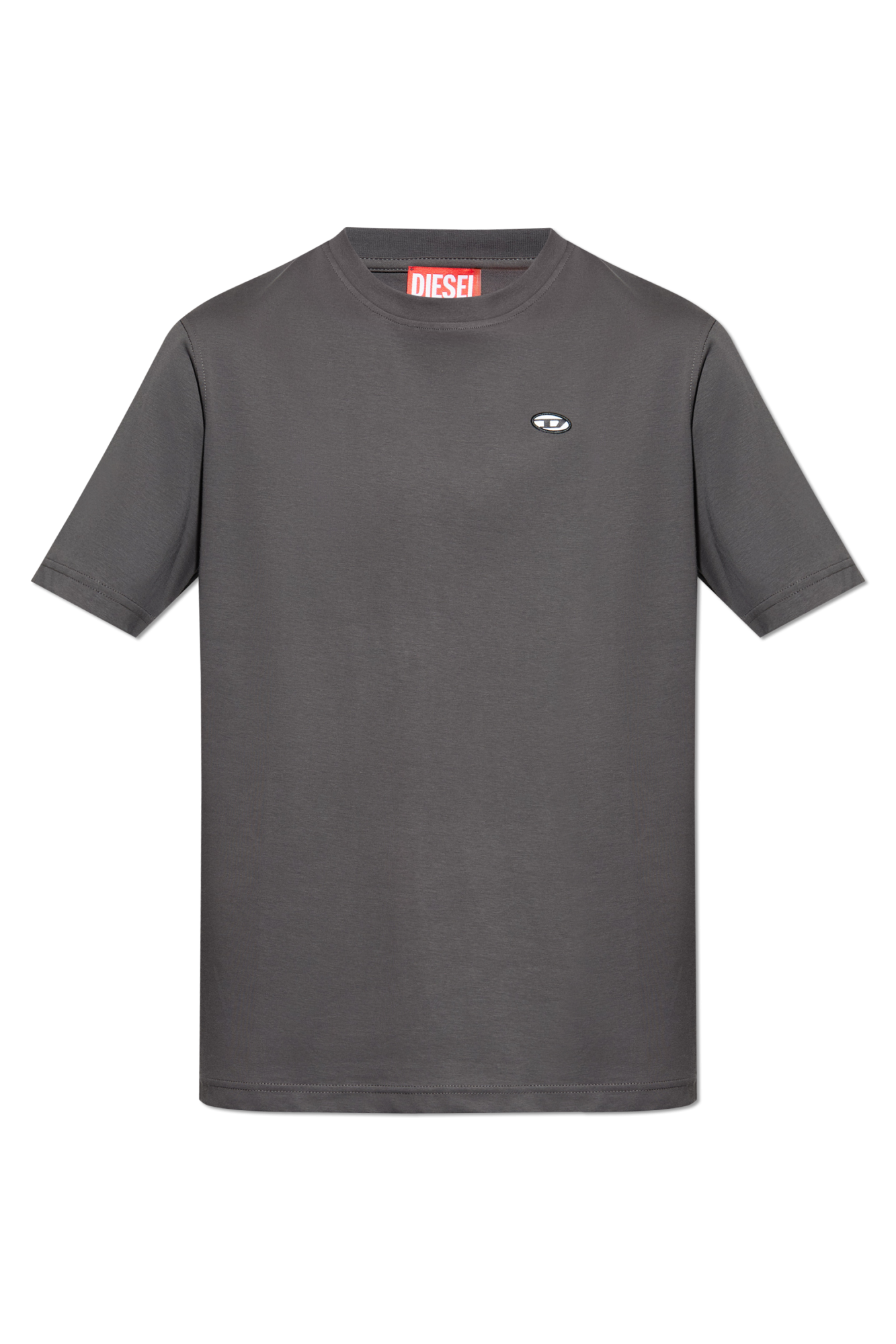 関税込【DIESEL】t-adjust-doval PJ Tシャツ Men's T-shirt with Oval D patch | Blue | Diesel